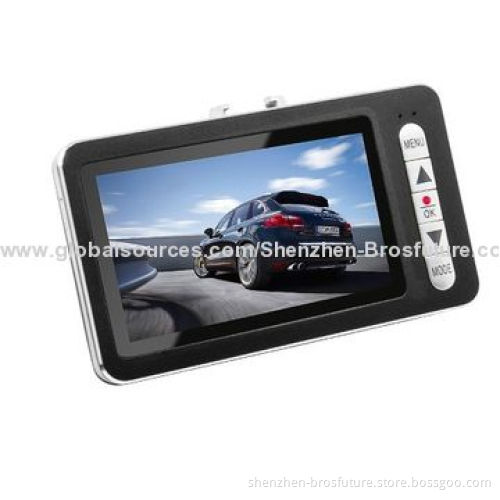 Car DVR, HD 720P, 2.7-inch Screen, 120 Degrees Viewing Angle, G-sensor, SOS and Parking Surveillance